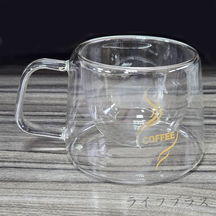 coffee play玻璃雙層手把咖啡杯-150ml-2入