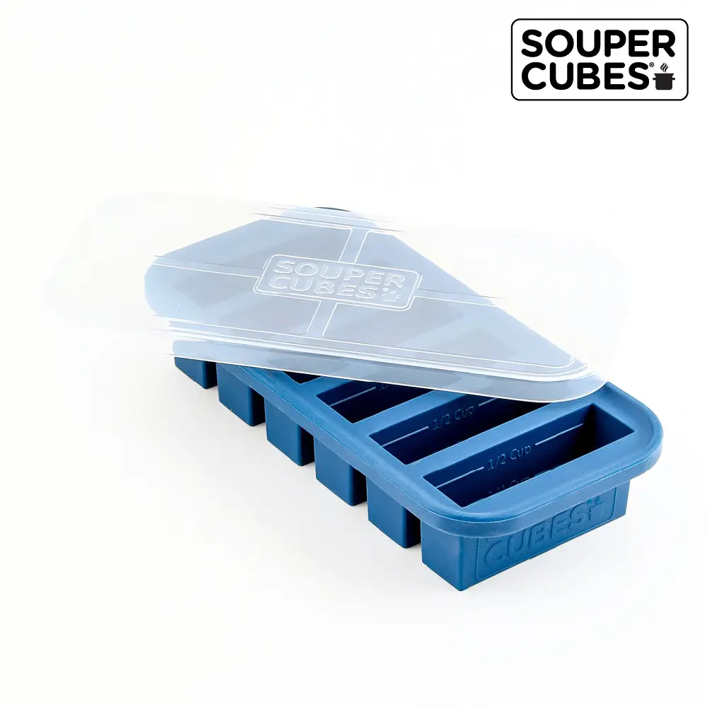 【Souper Cubes】多功能食品級矽膠保鮮盒-暮光藍-多款可選/ 6格