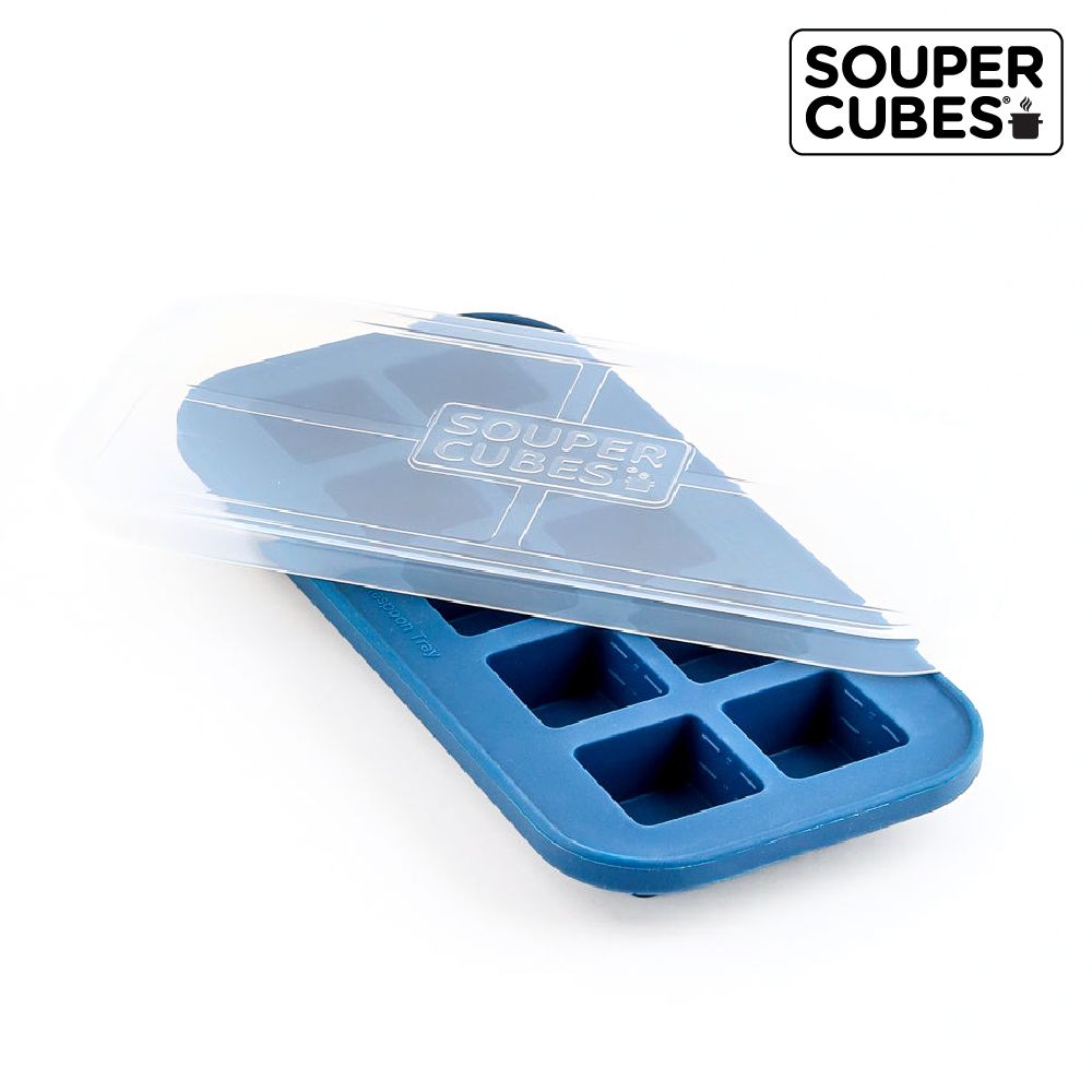 【Souper Cubes】多功能食品級矽膠保鮮盒-暮光藍-多款可選/ 10格