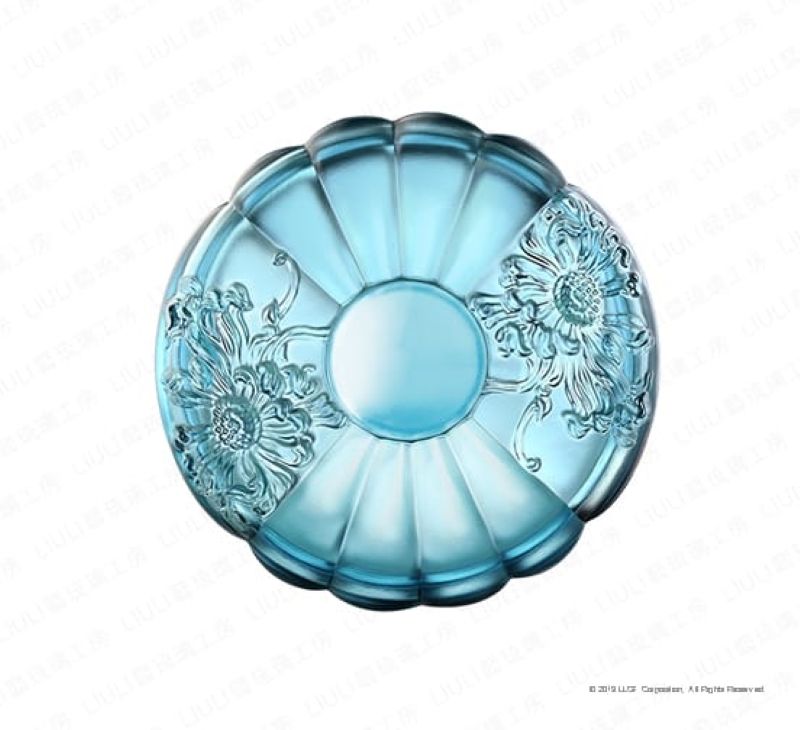 琉璃工房 LIVING 菊月和喜 (大/藍)