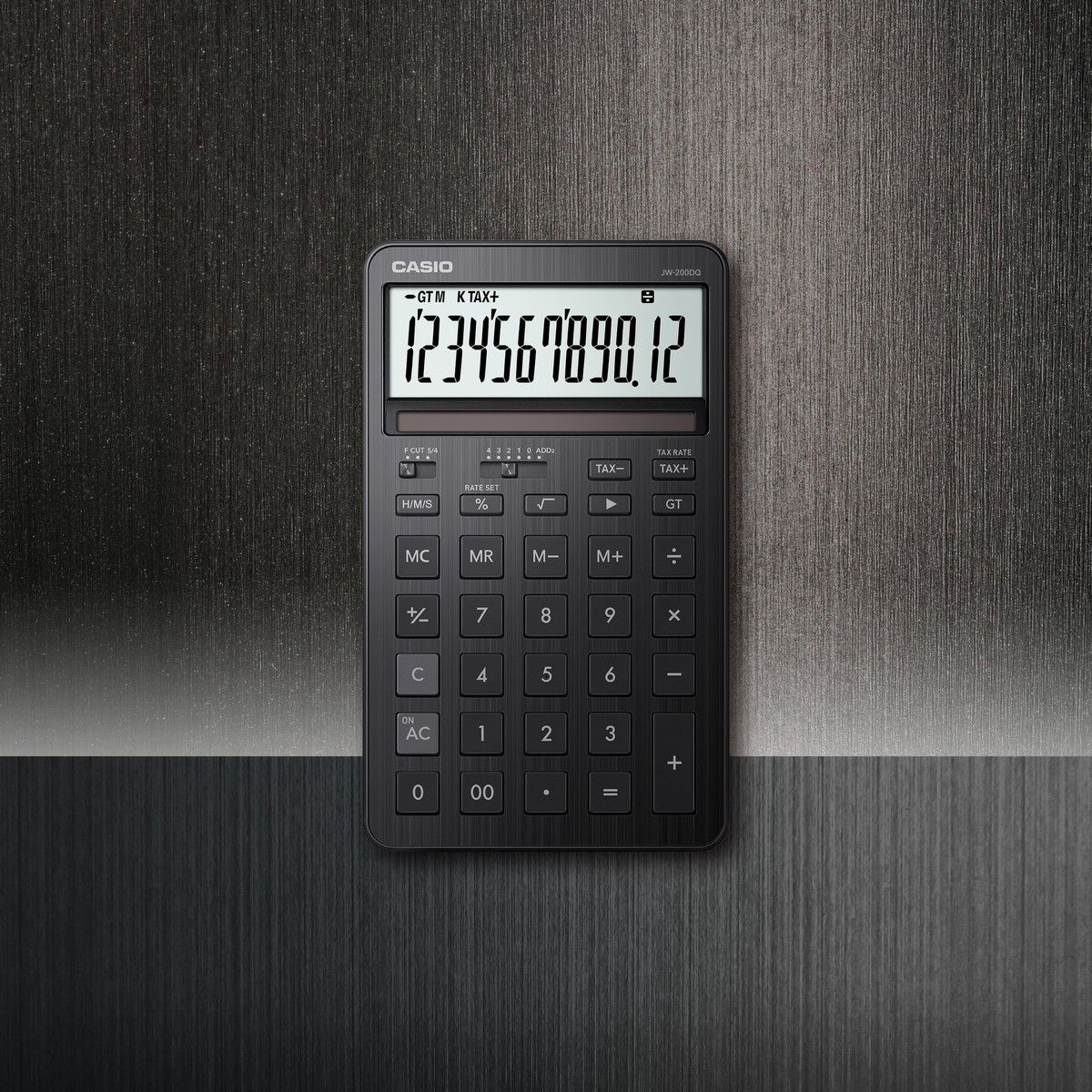 CASIO曜石計算機/ 12位元/ 夜空黑/ JW-200DQ-BK