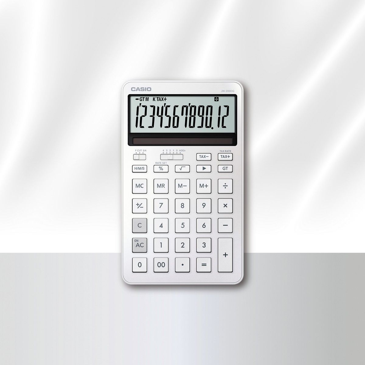 CASIO曜石計算機/ 12位元/ 雲柔白/ JW-200DQ-WE