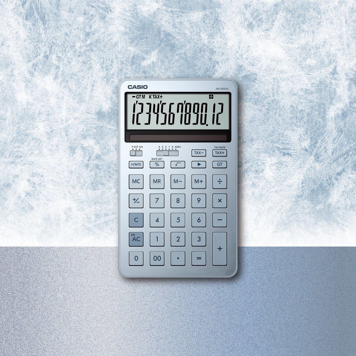CASIO曜石計算機/ 12位元/ 冰霜藍/ JW-200DQ-BU