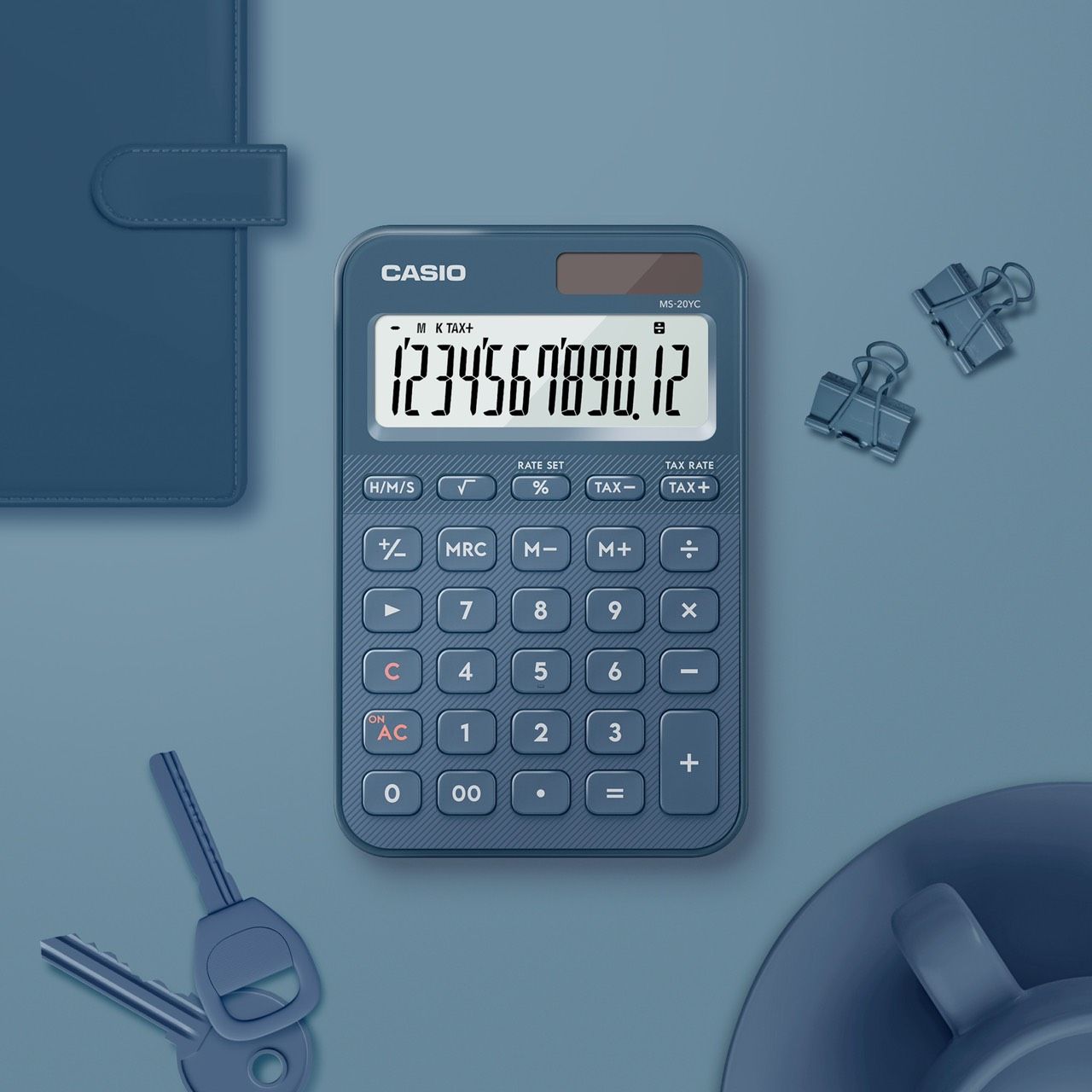 CASIO糖果計算機/ 12位元/ 寶靛藍/ MS-20YC-NY