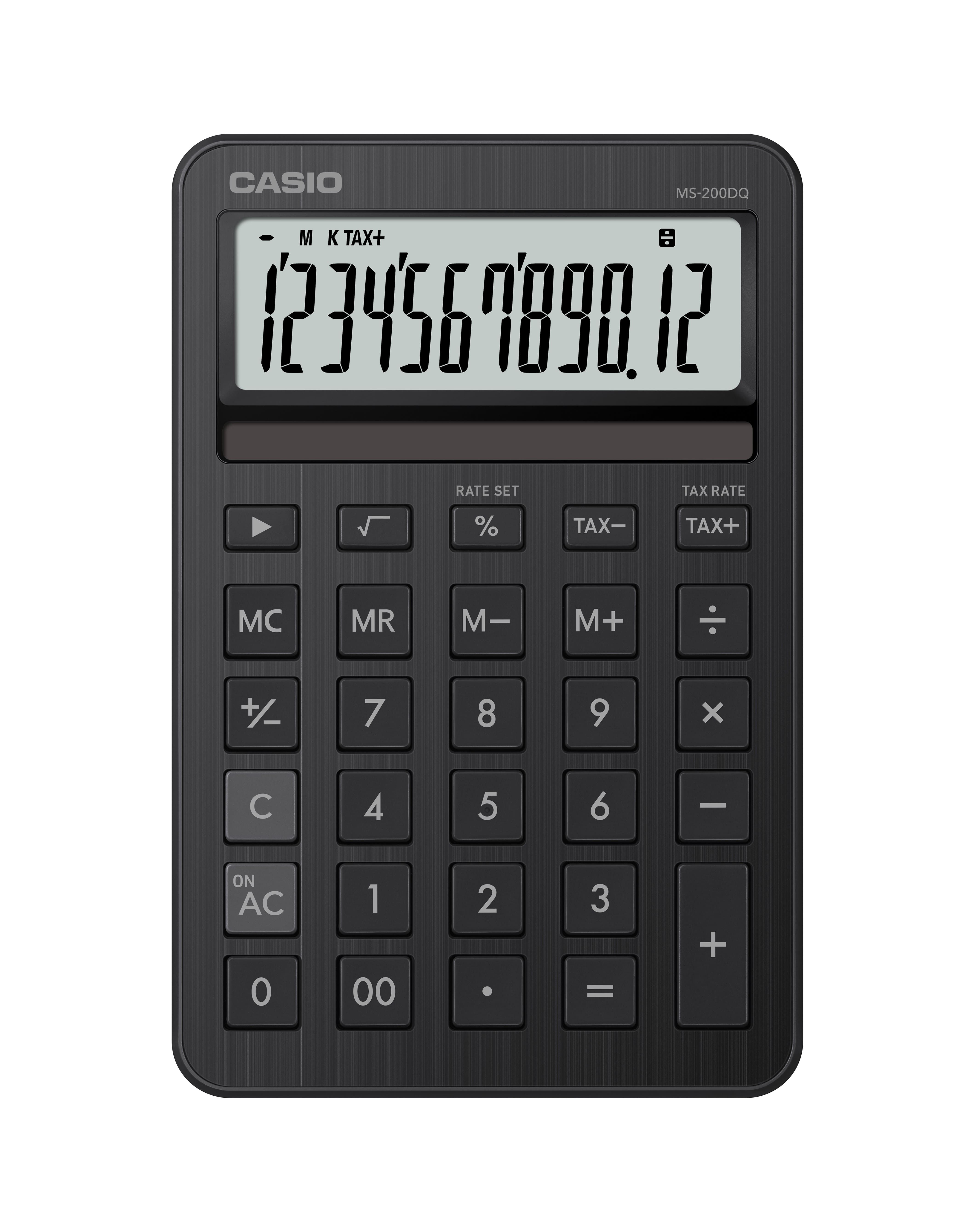CASIO曜石計算機MINI/ 12位元/ 夜空黑/ MS-200DQ-BK