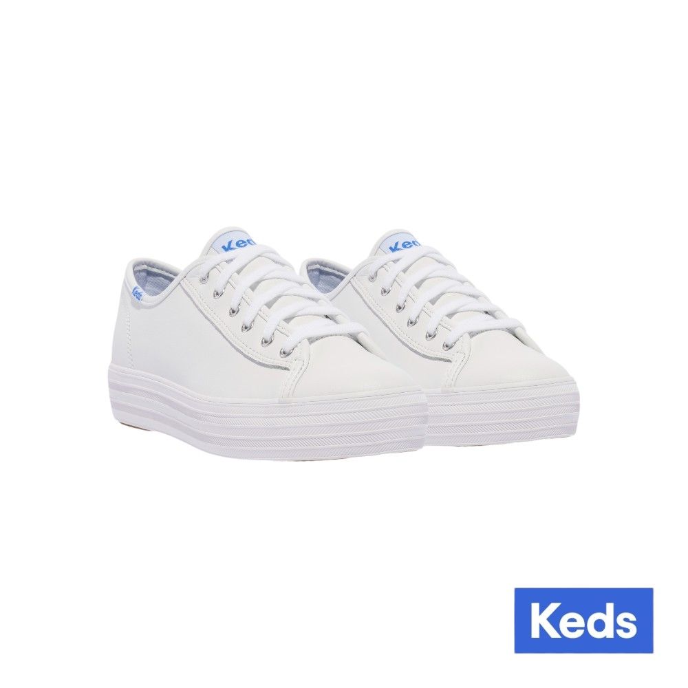 Keds TRIPLE KICK 時尚皮革厚底休閒小白鞋 9191W132224/ US7.5(24.5CM)