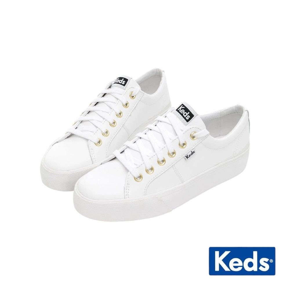 Keds JUMP KICK DUO 簡約運動風皮革厚底鞋 9211W123212/ US7.5(24.5CM)