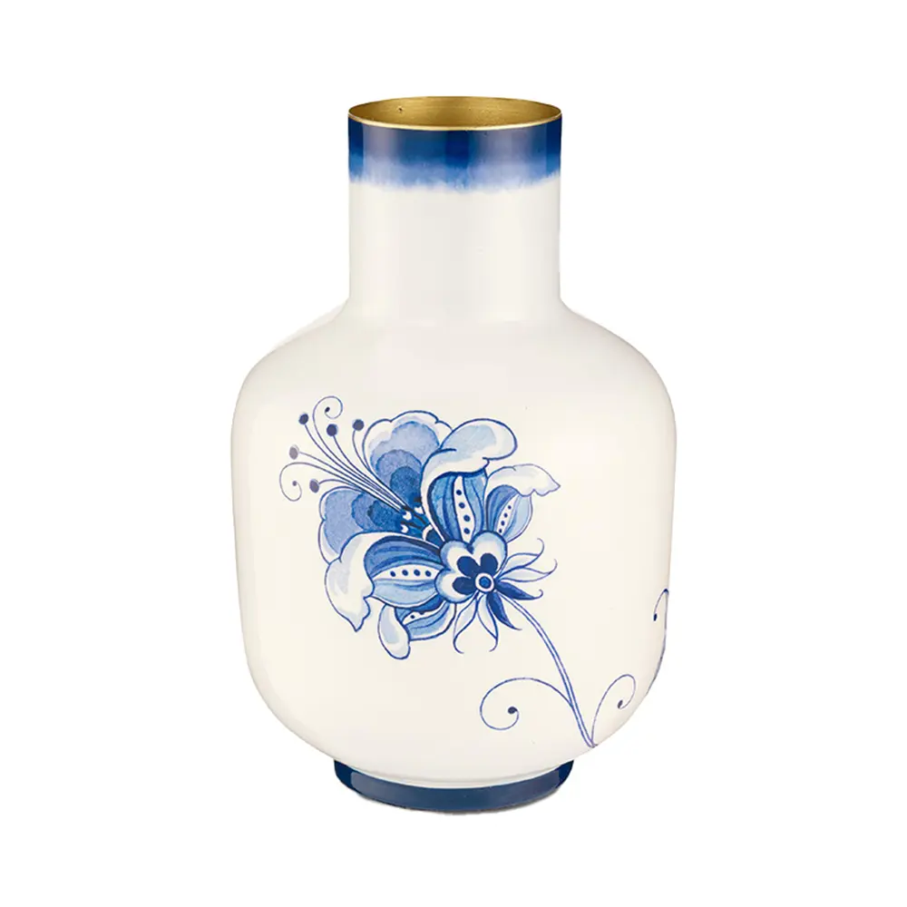 PIP STUDIO The Blue Bird 藍色金屬花瓶 36cm