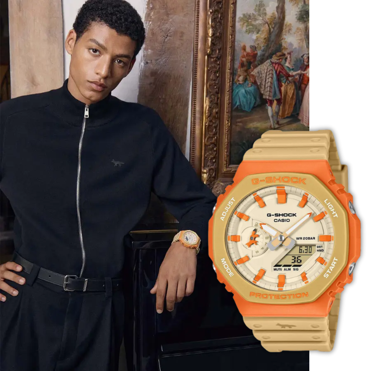 MAISON KITSUNÉ x G-SHOCK金色時分GA2100聯名手錶