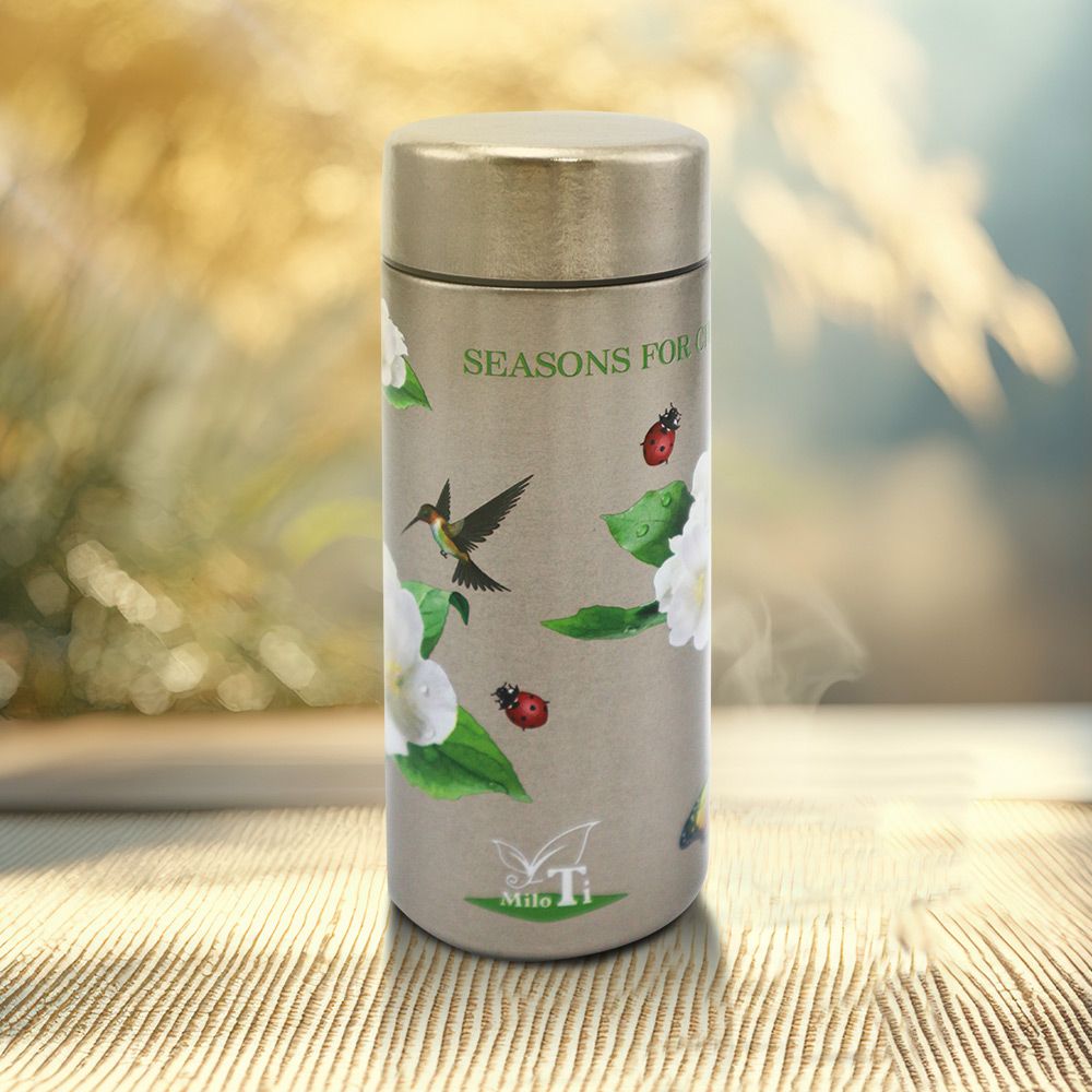 milomix純鈦花採輕量杯-200ml-1支/ 綠-夏蠟梅