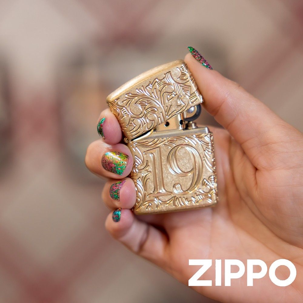 ZIPPO 1932繁花浮雕防風打火機 / 美國設計款