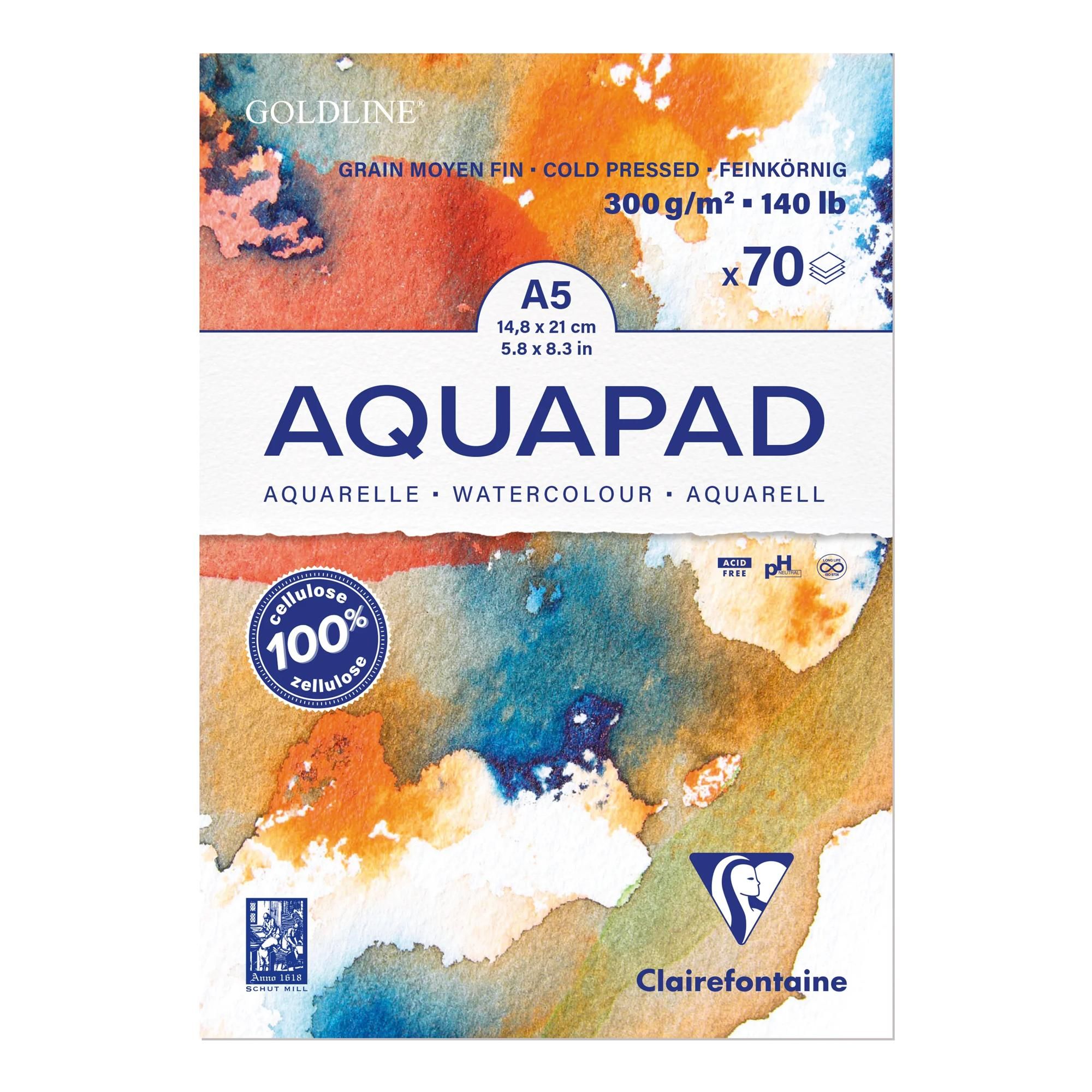法國 Clairefontaine Aquapad 可撕式水彩畫紙本/ A5
