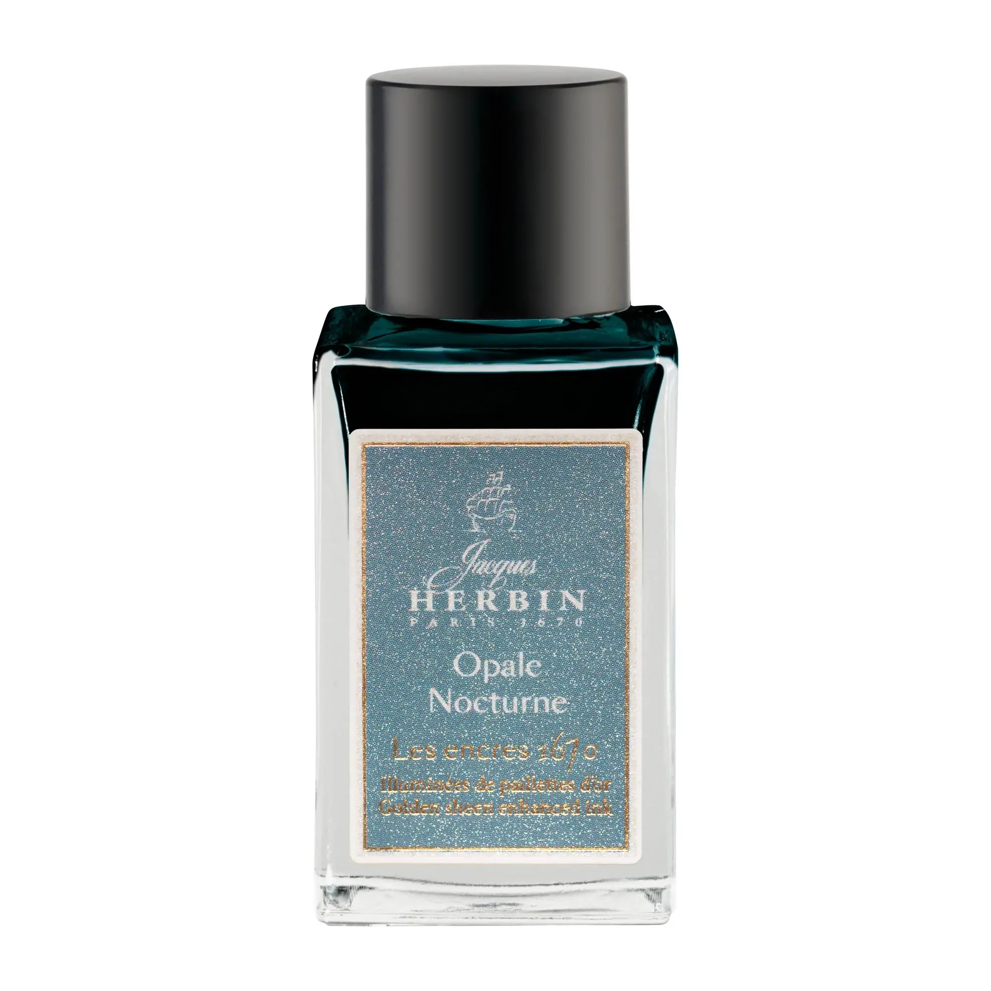 法國 Jacques HERBIN 1670 Inks 15ml瓶裝墨水/ 夜藍蛋白石
