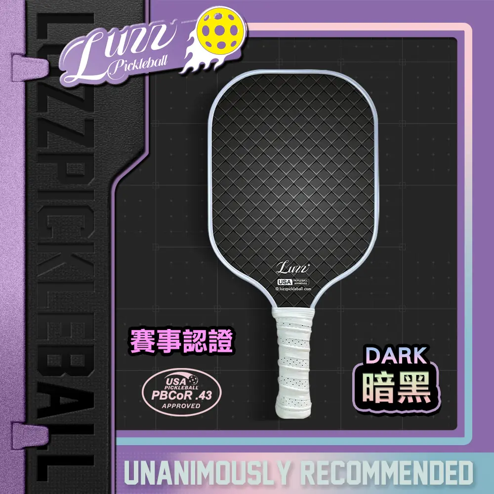美國Luzz T700碳纖維匹克球拍/USAPA認證 Pickleball Paddle 碳纖維 比賽球拍 兒童球拍/ Dark 暗黑