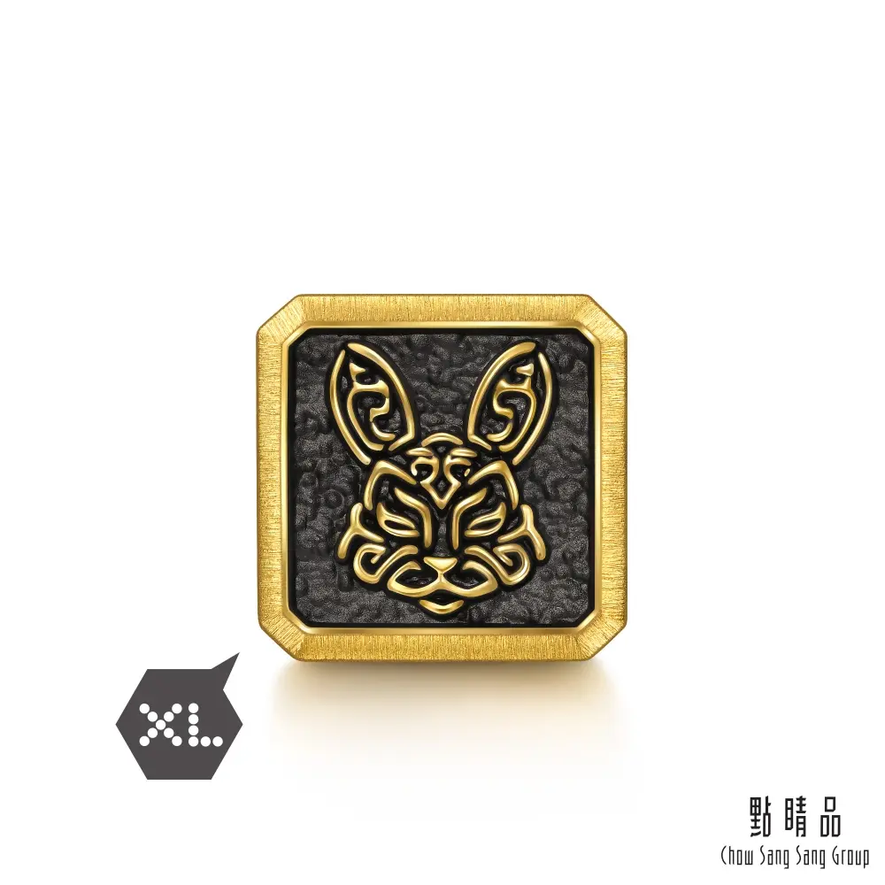 點睛品 Charme XL 十二生肖-兔 黃金串珠