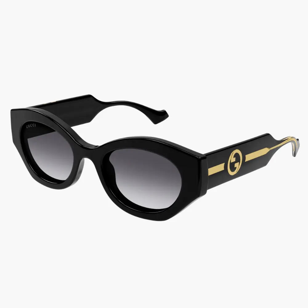 GUCCI｜GG1553S-001 橢圓膠框太陽眼鏡/ 公司貨