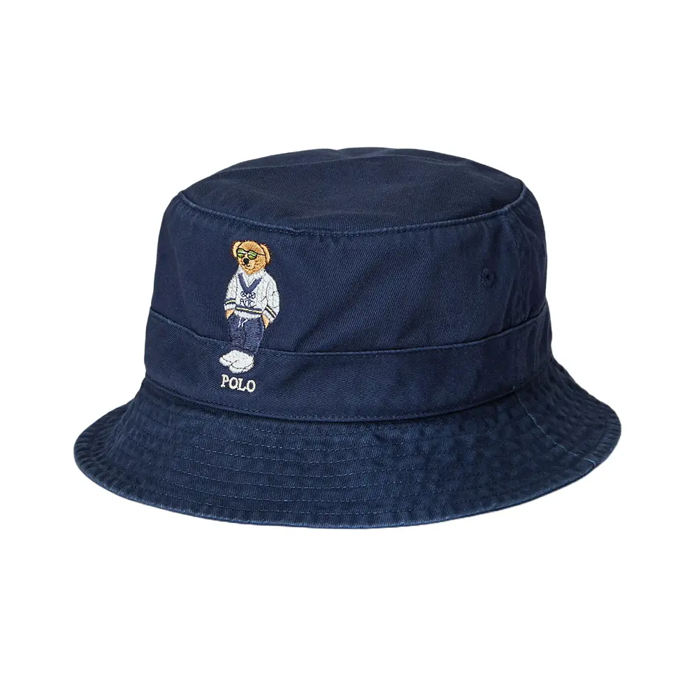 Polo Ralph Lauren 經典熊熊斜紋布漁夫帽/ 深藍色 /平行輸入