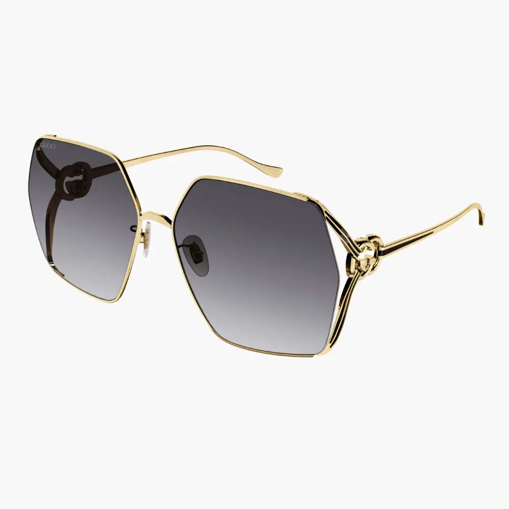 GUCCI｜GG1322SA-001 多邊形金屬太陽眼鏡/ 公司貨