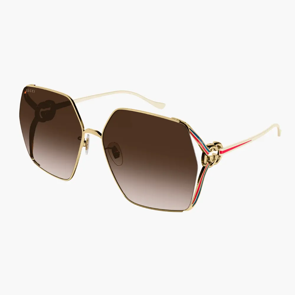 GUCCI｜GG1322SA-002 多邊形金屬太陽眼鏡/ 公司貨