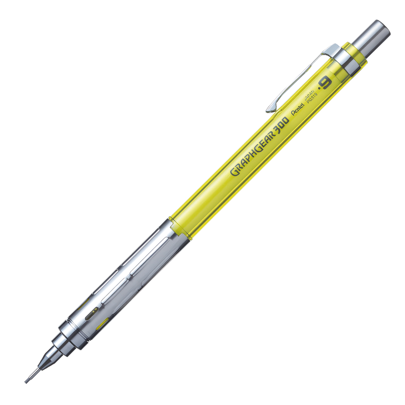 Pentel GRAPHGEAR 300自動鉛筆/ 黃/ 0.9