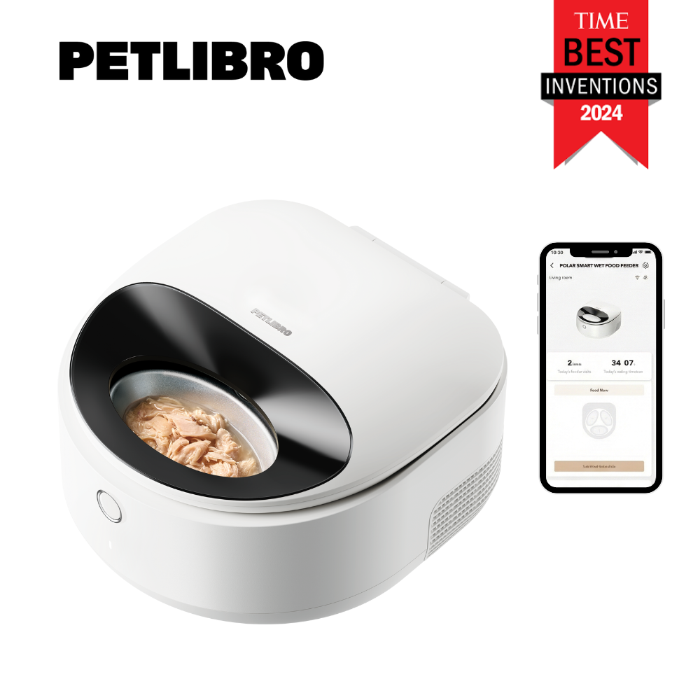 PETLIBRO Polar濕食餵食器白色 不鏽鋼餐盤