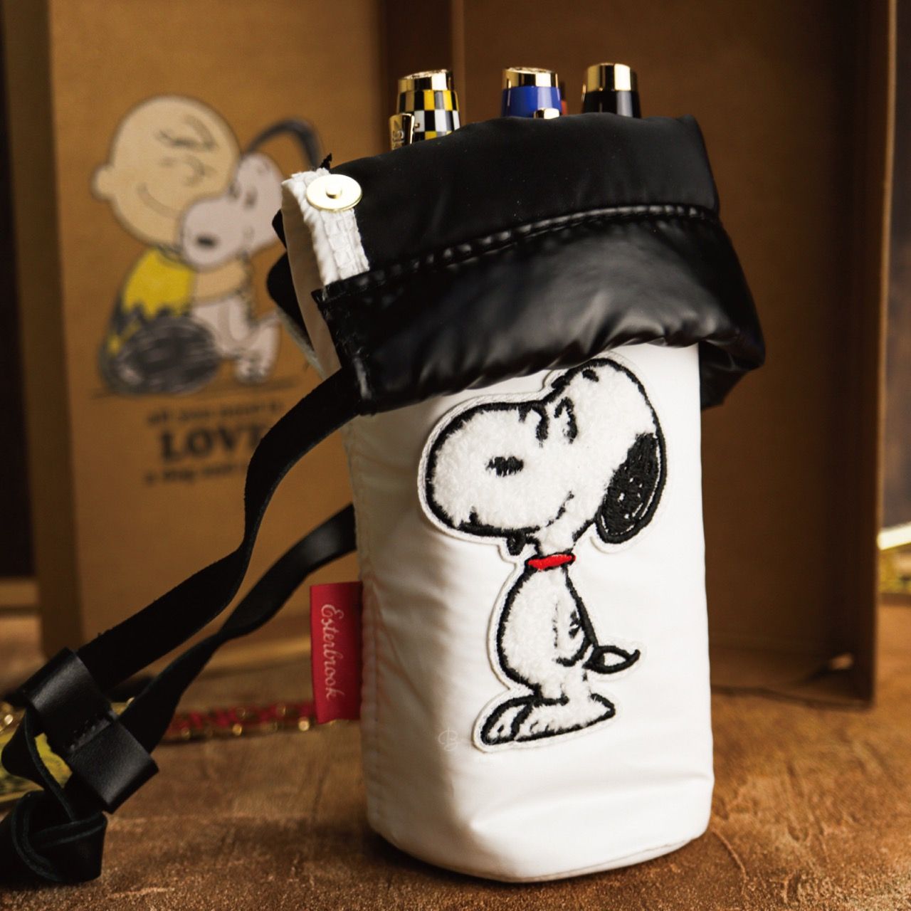 Esterbrook×Peanuts 75週年聯名款站立式筆袋/ 史努比
