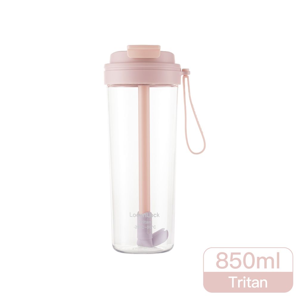 LocknLock樂扣樂扣嚼對FUN飲掀蓋吸管杯/ 850ml/ 莓果葡萄