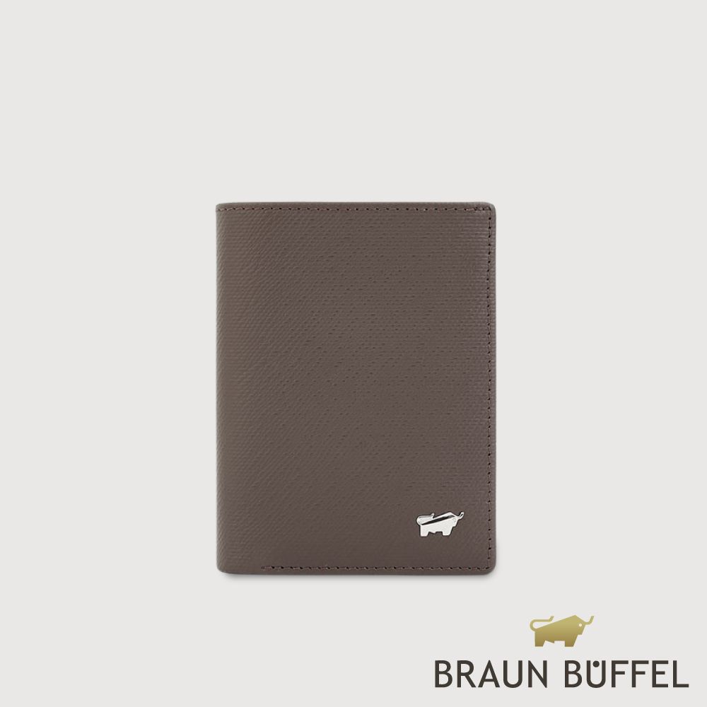 【BRAUN BUFFEL 德國小金牛】台灣總代理 羅根-A 名片夾-培土棕/BF569-141-POS