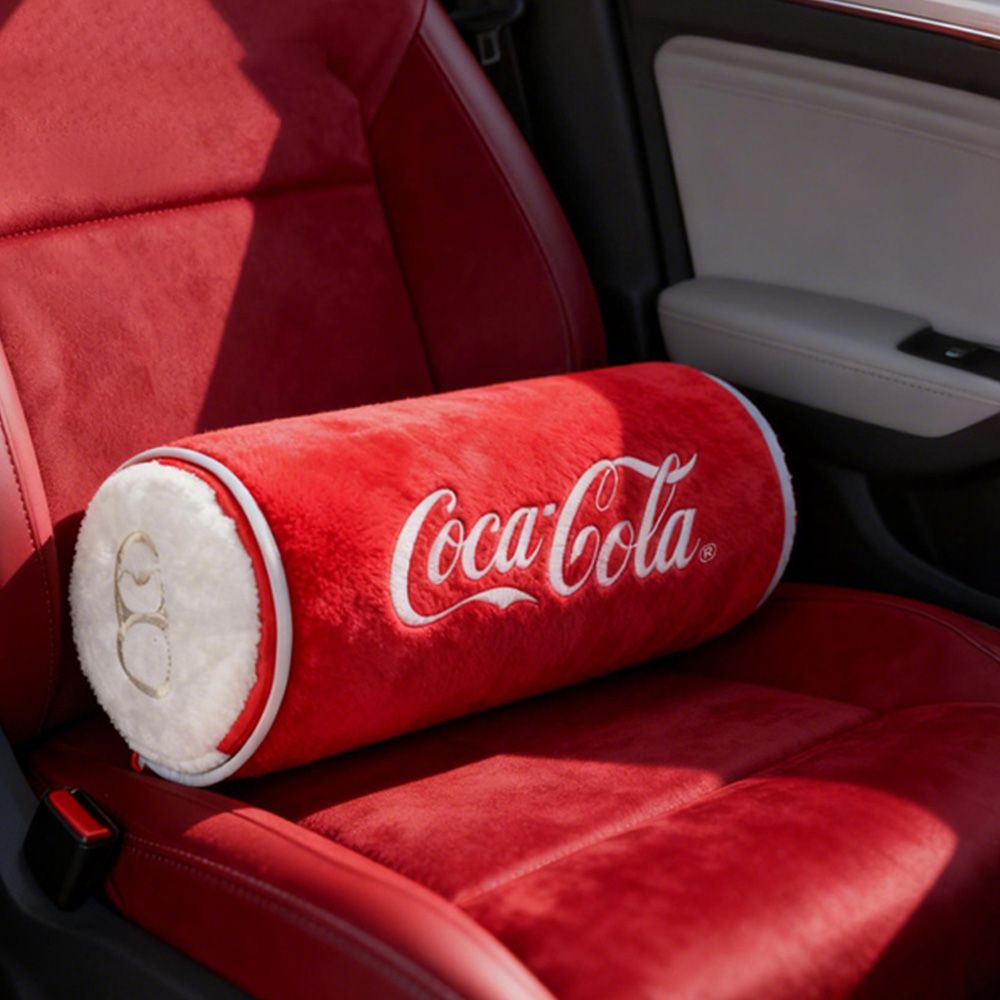 Coca-cola 可口可樂 二合一抱枕毯抱枕/ 笑臉圖樣