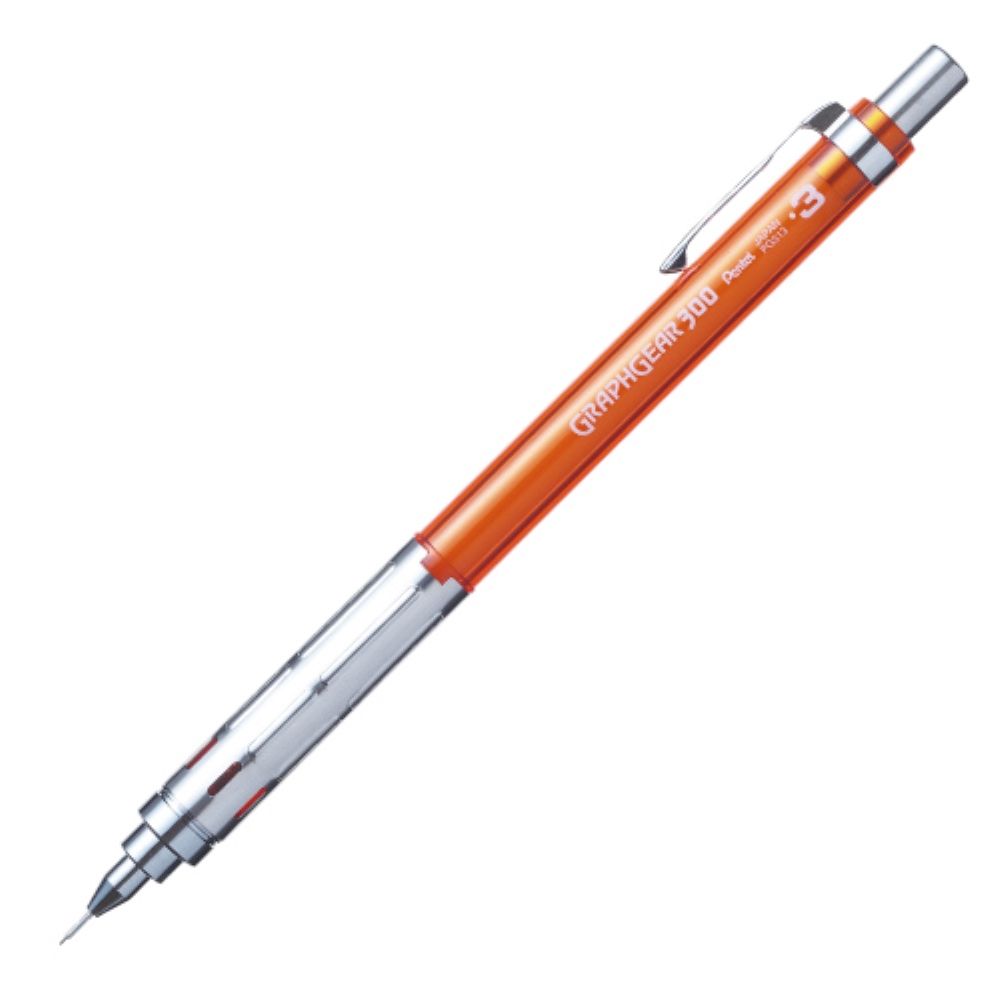 Pentel GRAPHGEAR 300自動鉛筆/ 橘/ 0.3