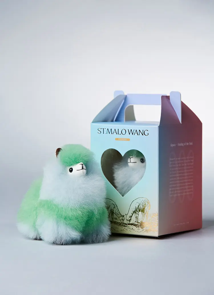 ST.MALO秘魯工匠手工天然羊駝毛娃娃/ 11cm/ 幻日叢林