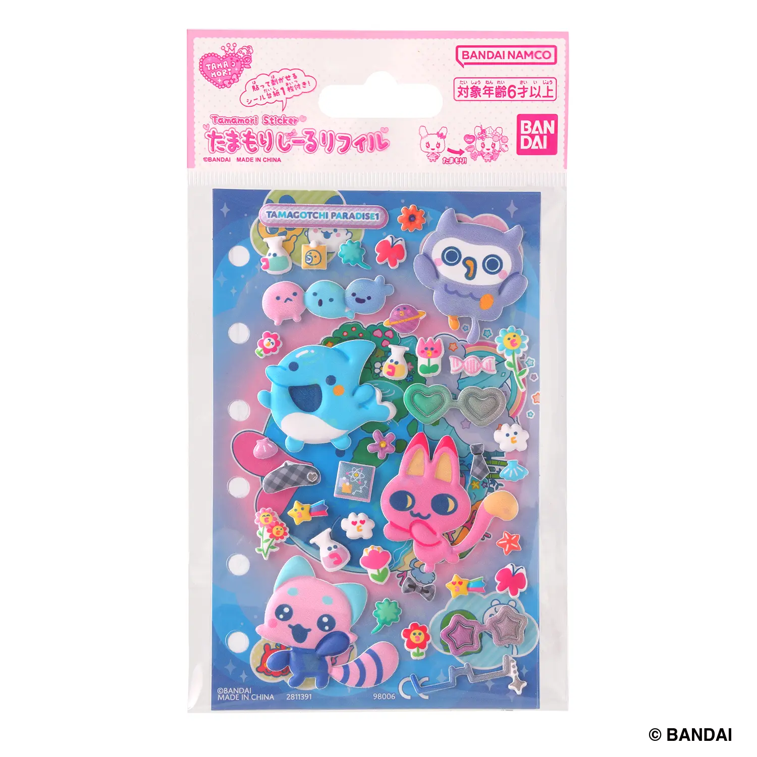 Tamagotchi塔麻歌子貼紙包/ 繽紛樂園