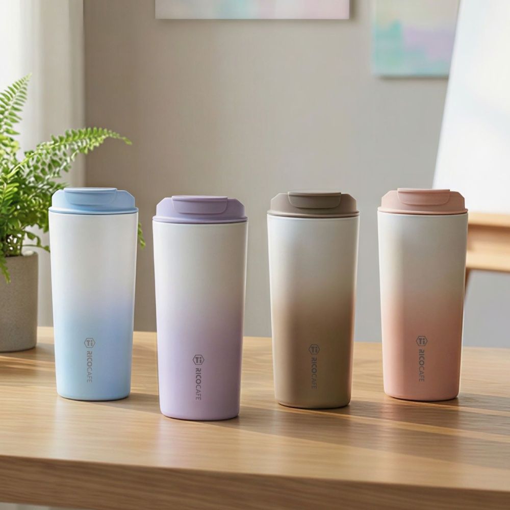 RICOCAFE Ti日日杯/ 600ml/ 薄霧紫