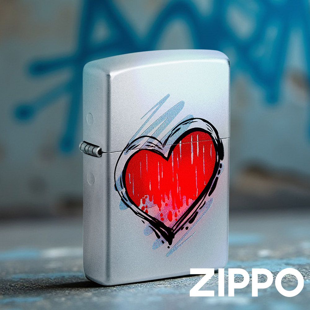 ZIPPO 2025年塗鴉紅心防風打火機 / 美國設計款