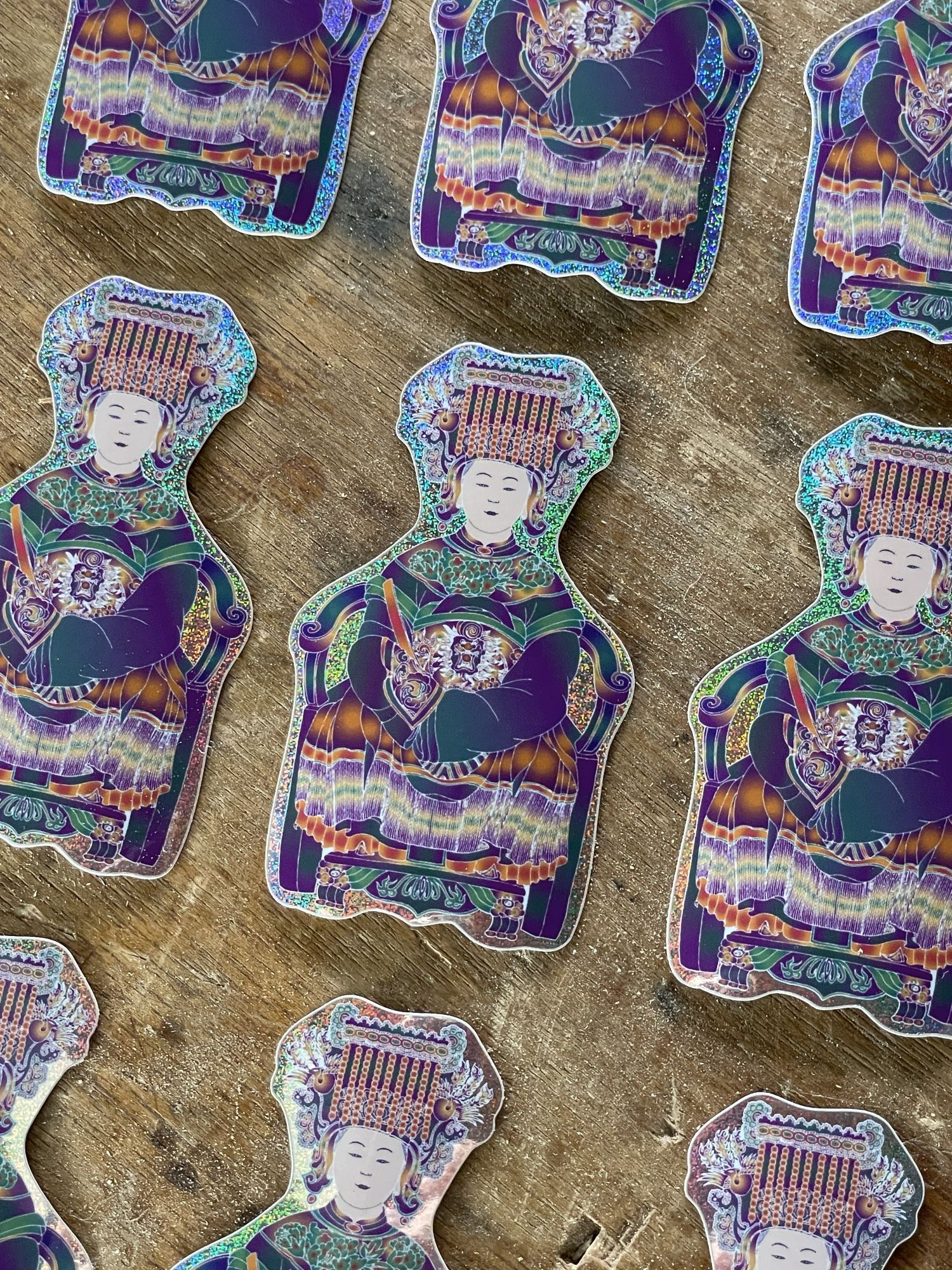 朱朱神光閃閃媽祖貼紙/ 三股內媽祖