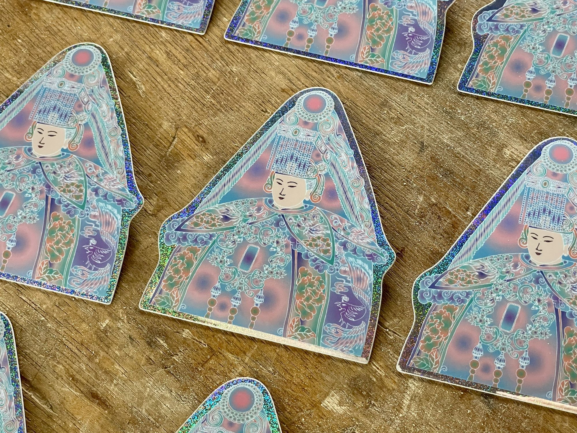 朱朱神光閃閃媽祖貼紙/ 山邊媽祖