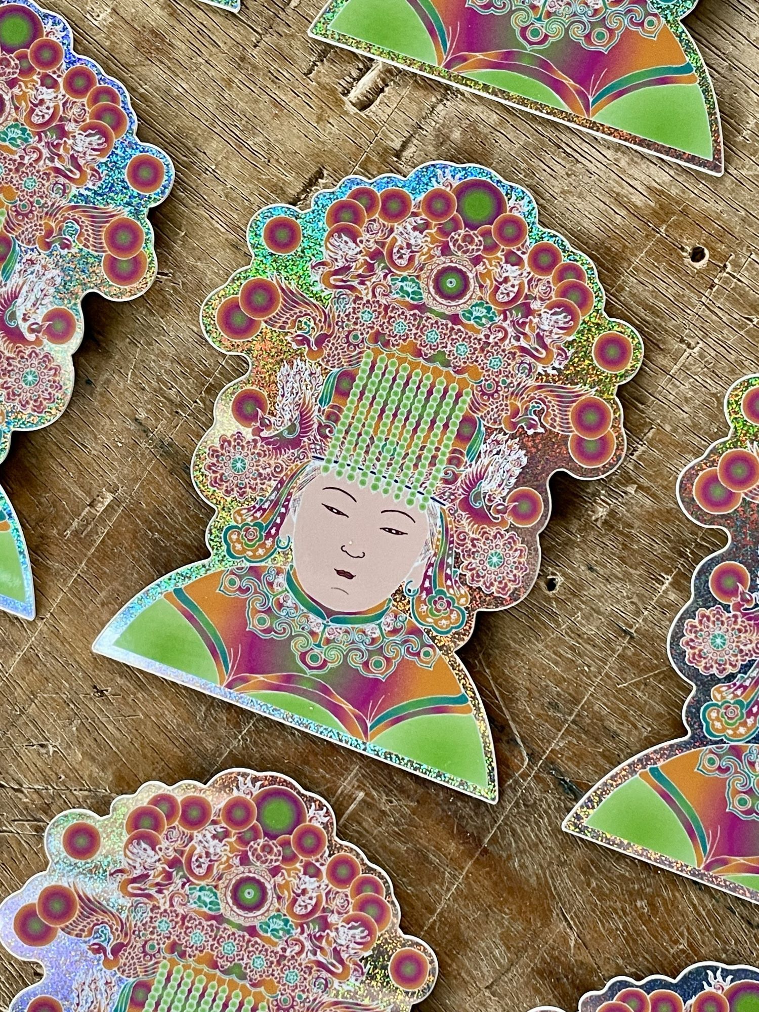 朱朱神光閃閃媽祖貼紙/ 六房媽祖