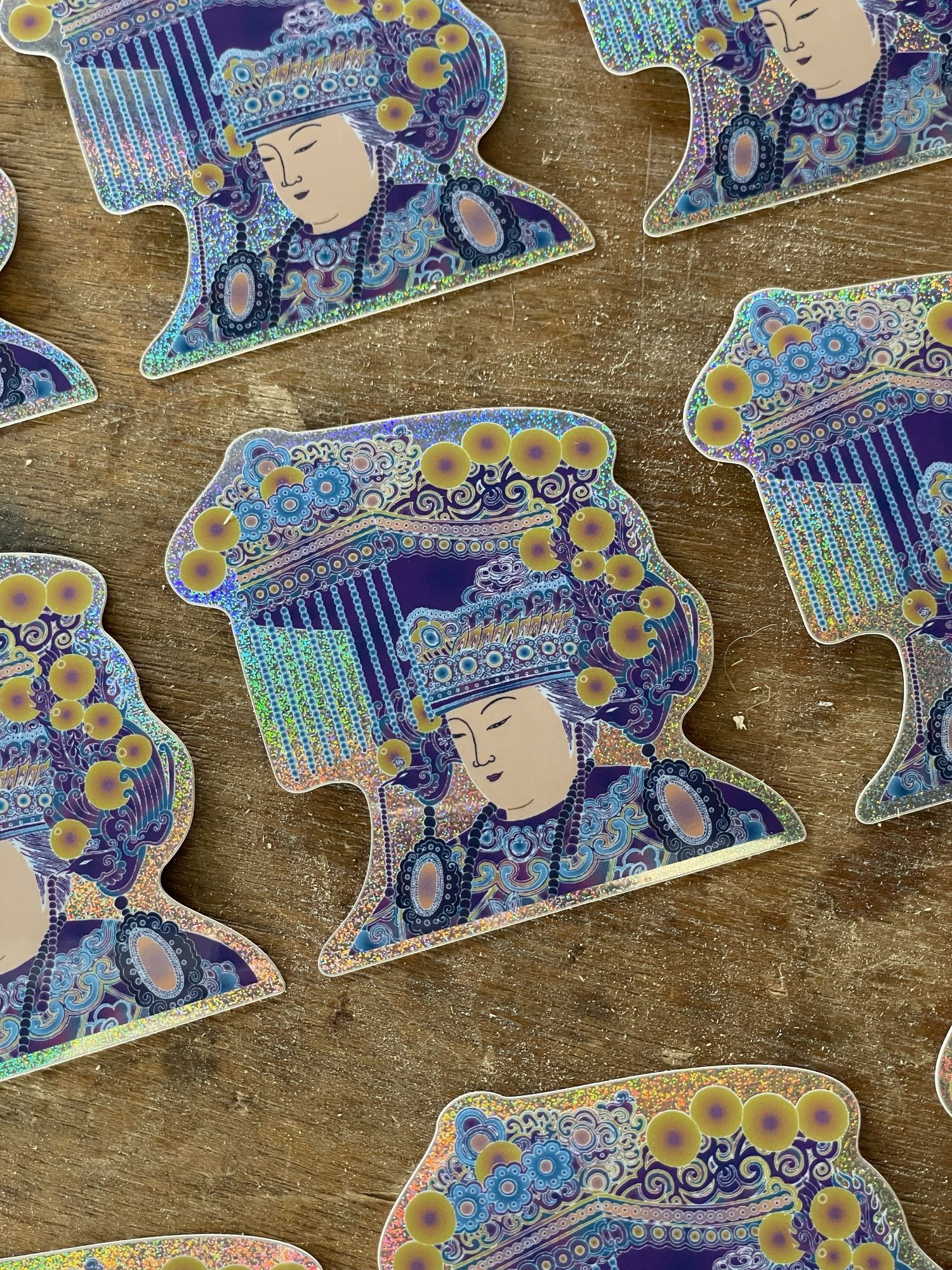 朱朱神光閃閃媽祖貼紙/ 植蘭亭媽祖