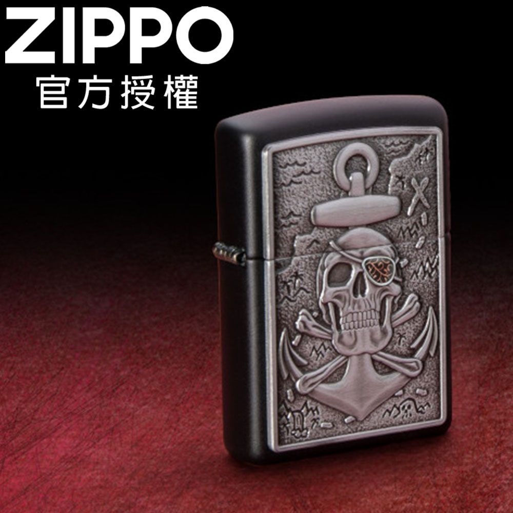ZIPPO 船錨骷髏防風打火機 / 美國設計款