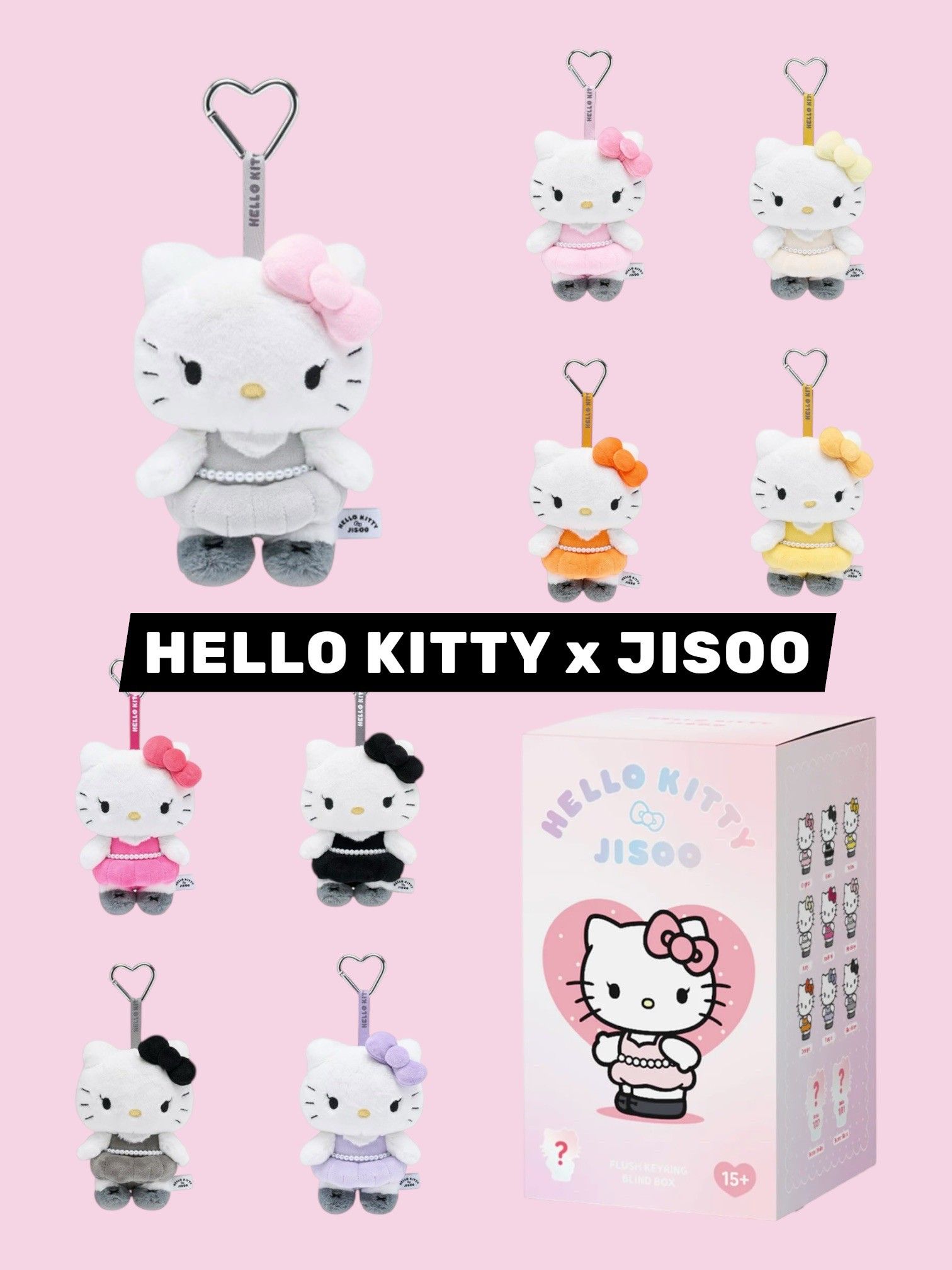 【現貨】韓國 Hello Kitty x JISOO 超人氣聯名款吊飾 (盲盒採隨機單入出貨/平行輸入)