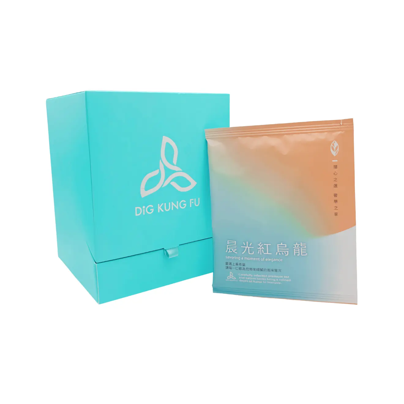 入口溫潤★DIG KUNG FU晨光紅烏龍立體茶包禮盒
