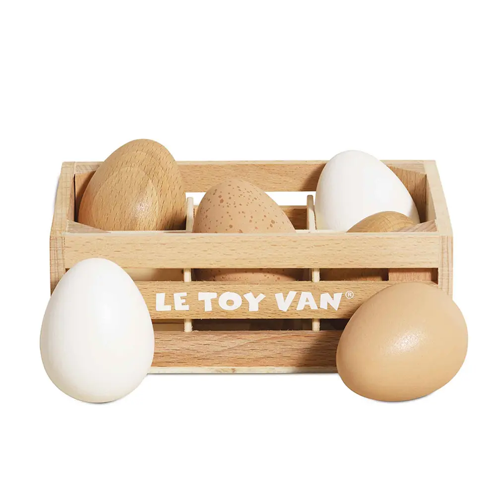Le Toy Van角色扮演/ 農場安心好蛋盒木質玩具組/ 半打/ TV190