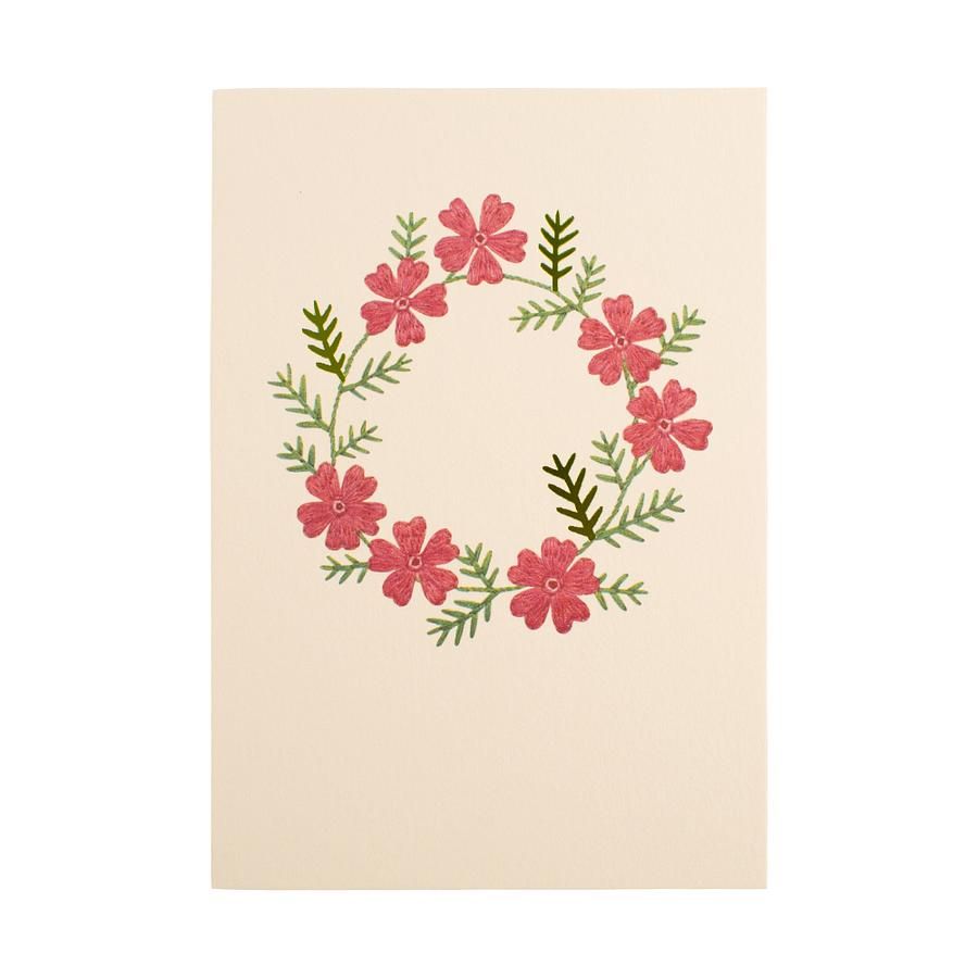 日本7 days cards明信片/ 花圈
