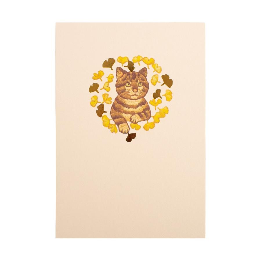 日本7 days cards明信片/ 貓咪/ 黃色
