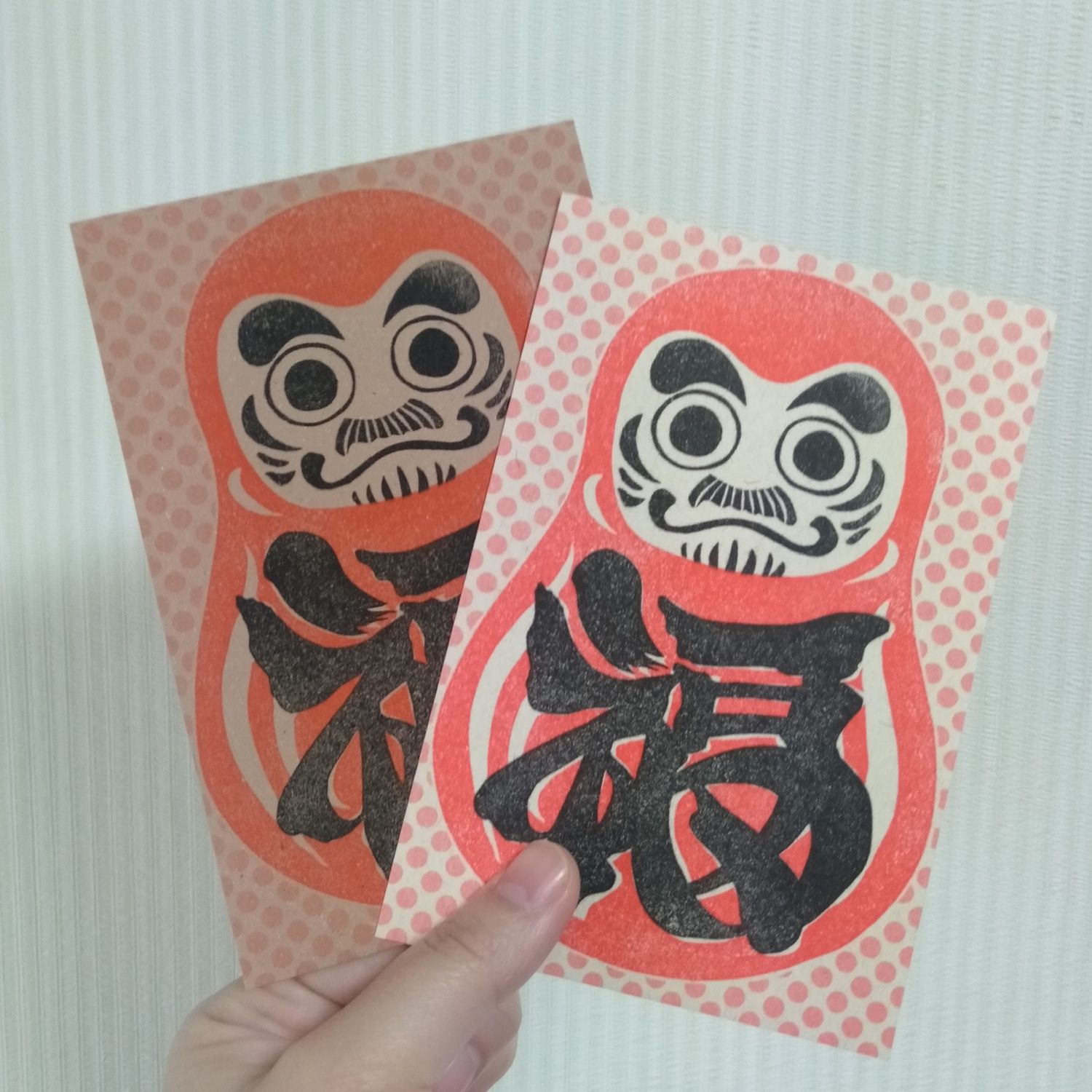 日本梅屋緣起物復古印刷明信片/ 達摩