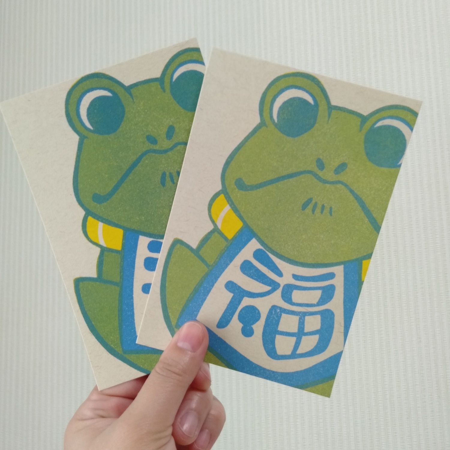 日本梅屋緣起物明信片/ 蛙