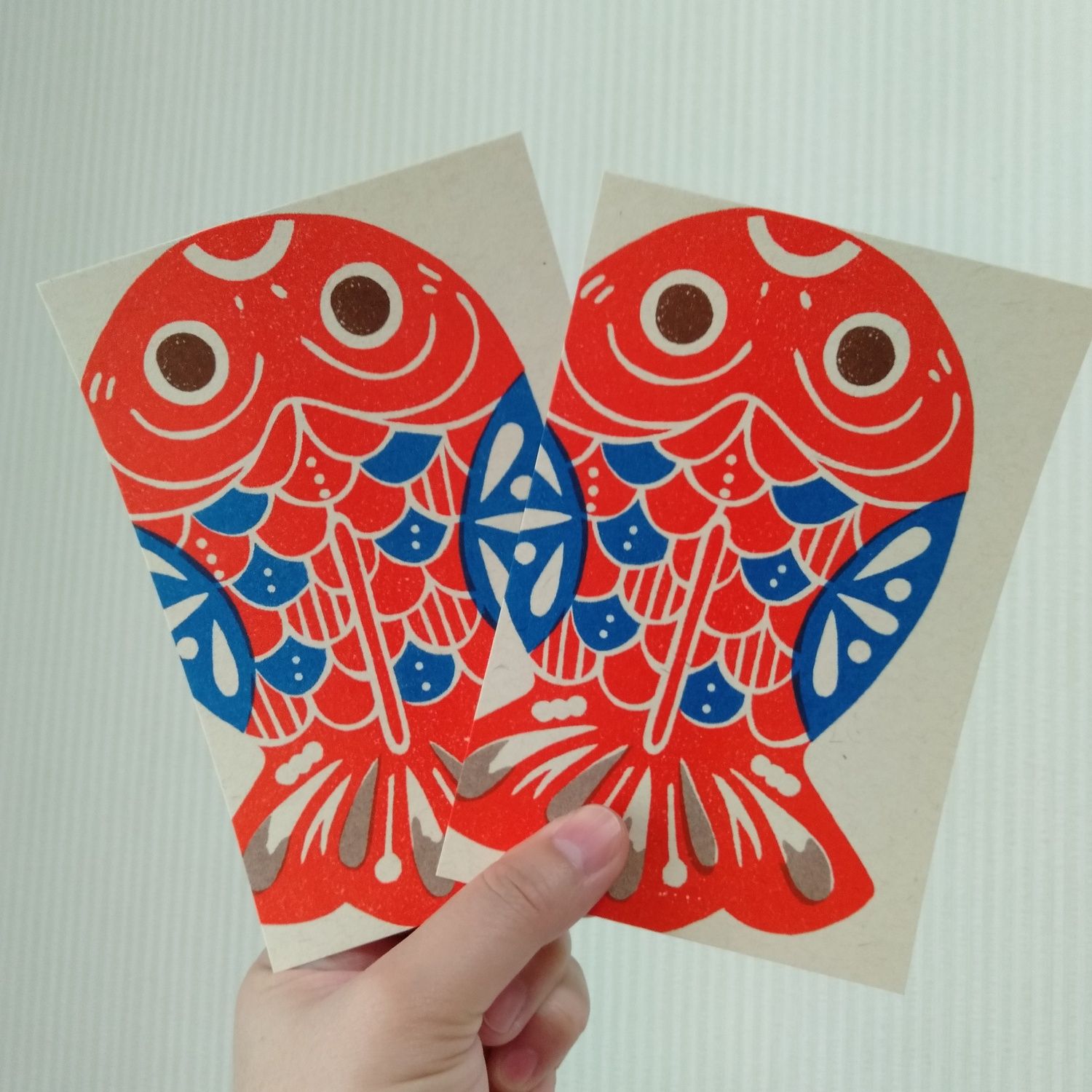 日本梅屋緣起物明信片/ 金魚