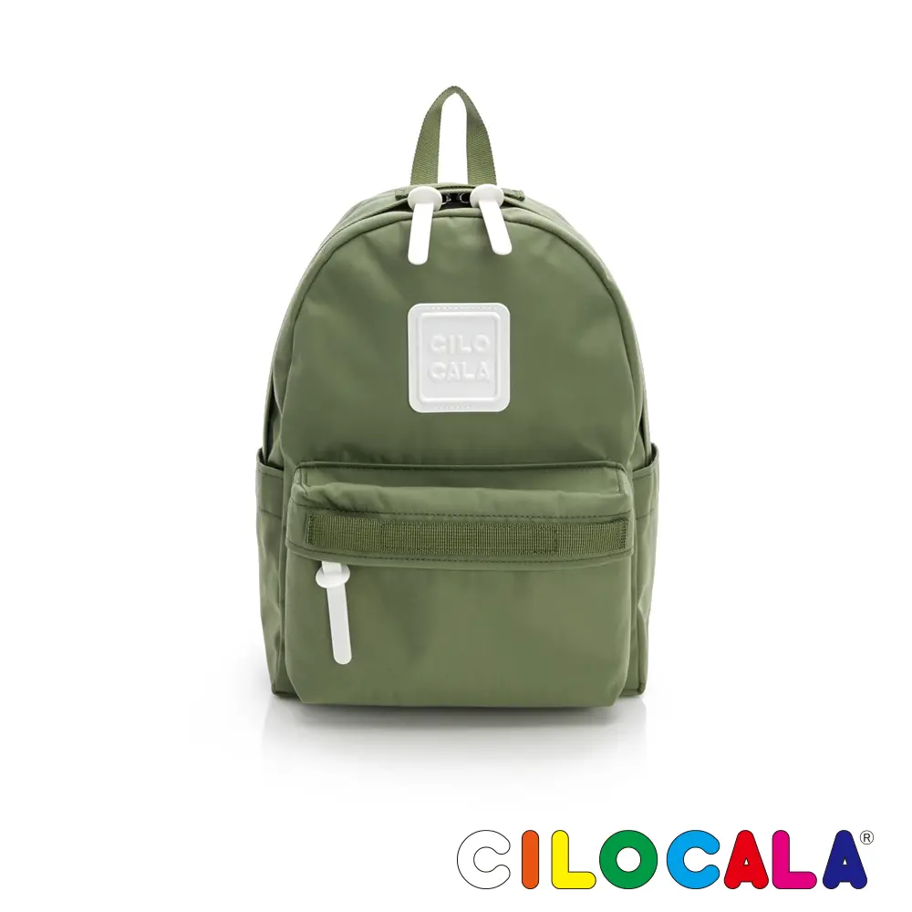 CILOCALA 亮彩尼龍防潑水後背包-小-蕨草綠