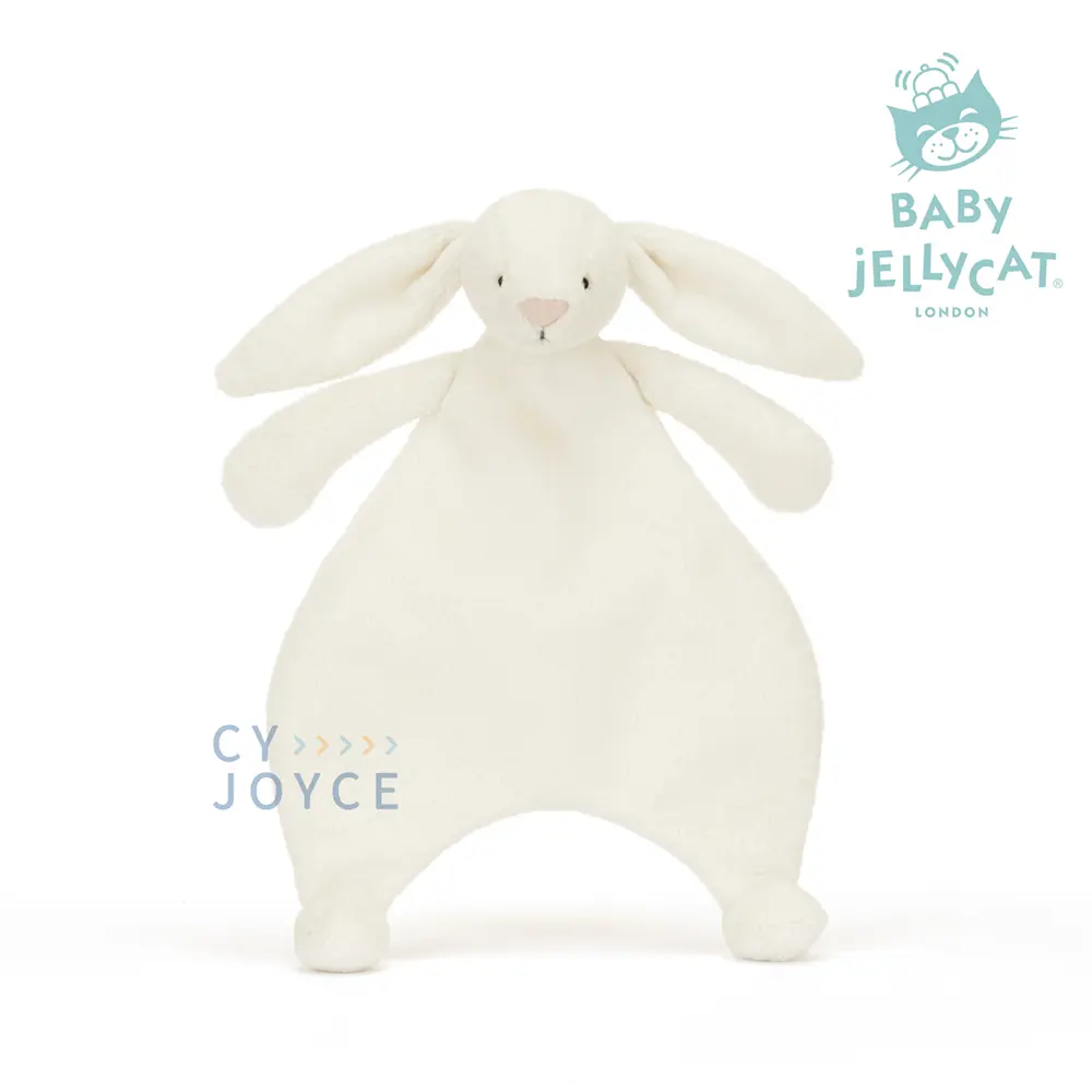 Jellycat典雅白兔安撫甜睡巾
