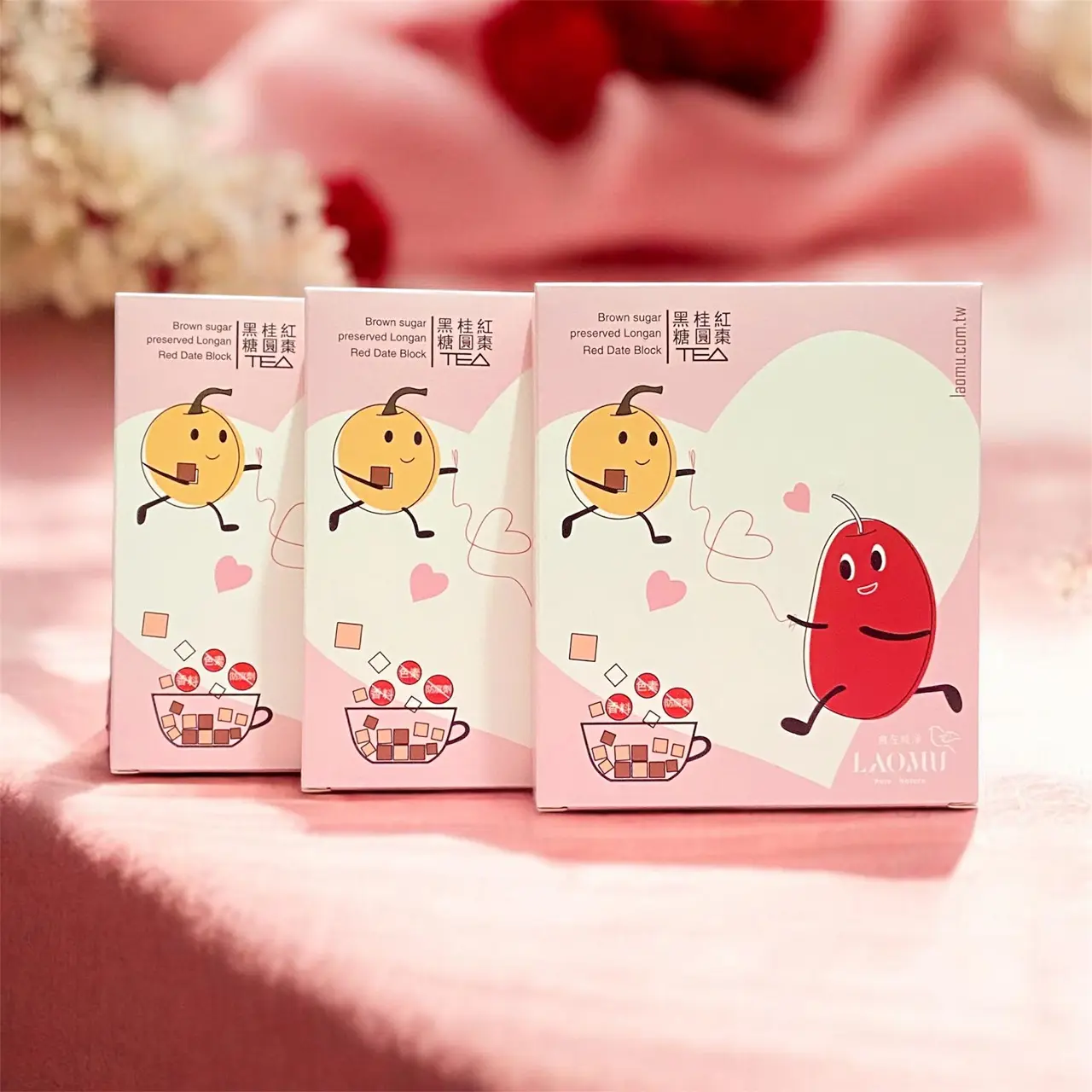 LAOMU黑糖桂圓紅棗茶-緣份(3盒組)